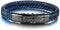 MEALGUET to My Son Inspirational Bracelet Gift from Mom Dad Always Remember You are Braver 2-Tone Braided Leather Bracelet for Teen Boy from Mothe...