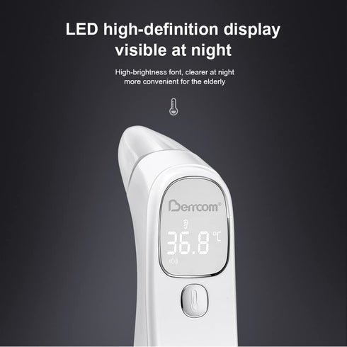 Berrcom Forehead and Ear Thermometer for Adults and Kids, Digital Infrared Thermometer for Baby Touchless Medical Thermometer with LED Display and...