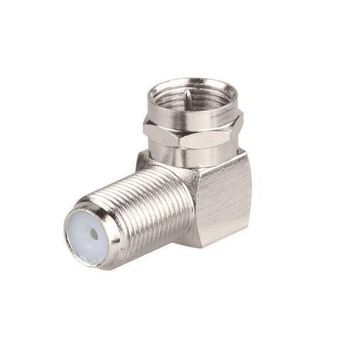 BINGFU F Type Male to Female Right Angle RG6 Coaxial Cable Connector Adapter (5-Pack) for Television TV Antenna CATV Digital Vedio Audio Coax Exte...