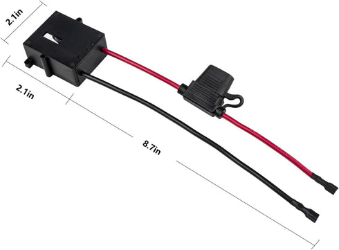 Replacement Wire Harness Connector Compatible with Power Wheels 12 Volt Battery,12AWG Wire with Fuse, Lithium LiFePO4 and Lead-Acid Batteries Both...