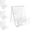 Acrylic Book Stand with Ledge,4PC 4 Inch Clear Acrylic Display Easel Transparent Display Stand Holder Tablet Holder for Displaying Books,Magazine,...
