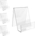 Acrylic Book Stand with Ledge,4PC 4 Inch Clear Acrylic Display Easel Transparent Display Stand Holder Tablet Holder for Displaying Books,Magazine,...
