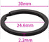 20 Pack Key Ring Keychain 1-1/5 Inch 30mm Diameter Metal Flat Split Key Chains Rings for Home Car Dog Tag Office Lanyards Keys Attachment Black...