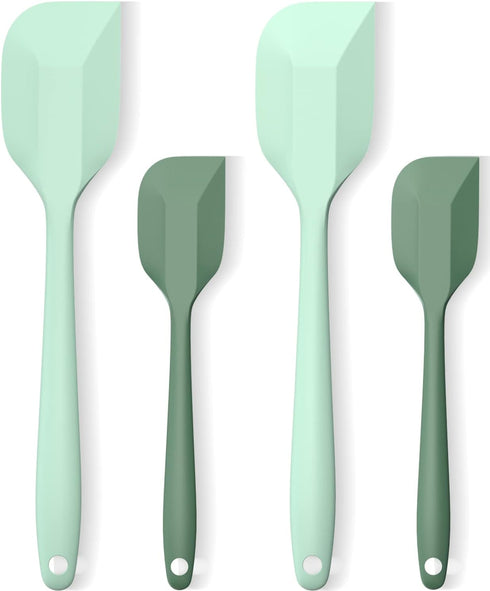 Silicone Spatula Set, Premium Spatulas Silicone Heat Resistant 2 Small & 2 Large Flexible Scraper for Nonstick Cookware, Rubber Spatula for Kitche...