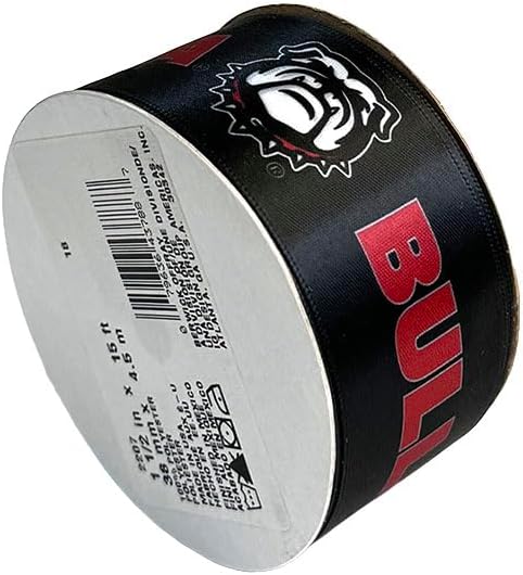 1.5" Georgia Ribbon, Licensed by Offray Ribbon - Officially Licensed (Black - 5 Yards (15 Feet))...