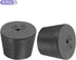 MECCANIXITY Rubber Tapered Plug 27mm to 34mm Solid Test Tubes Bungs Stopper with Hole Black for Lab Home 8 Pieces...