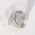 6 Pack Silver Midi Rings Stainless Steel Stackable Rings for Women Open Knuckle Rings Set Wide Irregular Finger Rings for Teen Girls Hug Geometric...