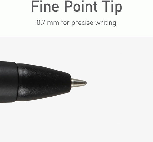 Pentonic BR-T Retractable Ballpoint Pens, 18 Count, Black Ink, 0.7 mm Fine Point, Smooth Writing For Journaling, Office & School (PEN12124)...