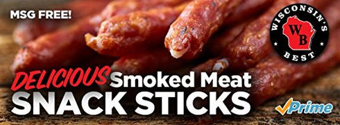 Wisconsin Sausage Snack Sticks Honey Bbq, 7 Ounce (Pack of 12)...