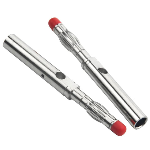 WMYCONGCONG 10 PCS Safety Fully Insulated 4mm Banana Plugs DIY Wire Solder Male Stackable Connectors with Jack Socket Adapters for Multimeter Test...