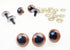 100PCS Brown Plastic Safety Eyes Craft Eyes for Sewing Crafting Buttons Teddy Bear Doll Stuffed Animals Puppet Doll Making DIY Crafts Toy Accessor...