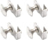 Set of 4 Glass Door Knobs, Clipping 3-8mm Glass Doors, Stainless Steel Handle, Pulls Knob Punching Drill Free, Home Office Cupboard Showcase Cabin...