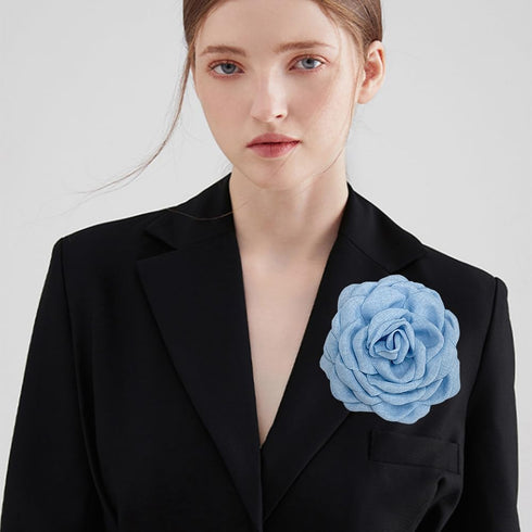 Dainty Fabric Peony Flower Brooches Pin Delicate Camellia Flower Brooch Classic for Women Wedding Party Dance Banquet Elegant Lapel Pins Dress Sui...