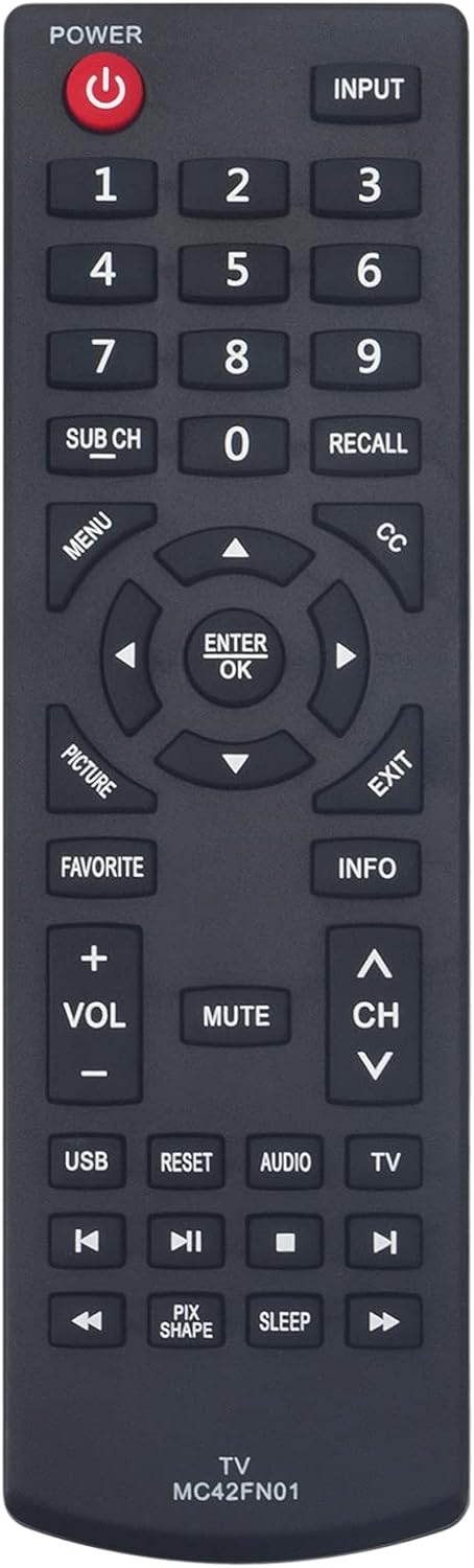 New MC42FN01 Replaced Remote Control for Sanyo LCD TV Remote Control FW48D25T FW24E05F FW24E05T...