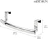 mDesign Steel Over Door Curved Towel Bar Storage, Hanger for Cabinet or Cupboard, Holder Rack for Kitchen, Bathroom - Holds Hand/Dish Towels, Wash...