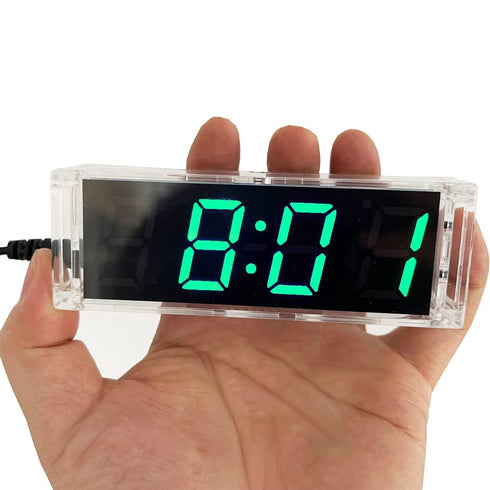 Gikfun 4-Digit LED Electronic Alarm Clock DIY Kits with Acrylic Shell Soldering Practice Learning Project EK1985-US......