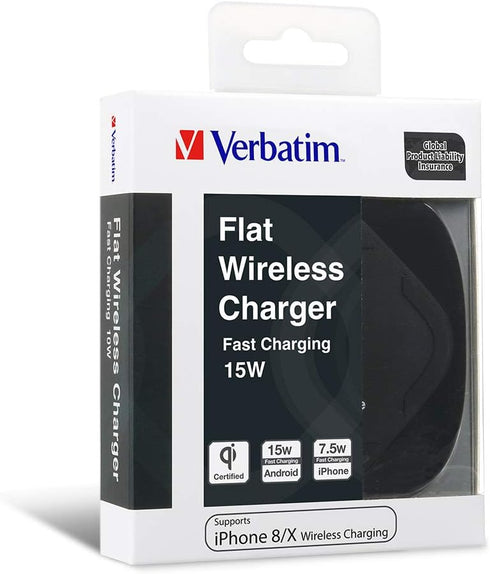 Verbatim 15W Wireless Charger (No AC Adapter) Compatible with All Qi-Enabled Phones...