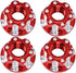 VGEBY 4pcs RC Hex Nuts, M4 Carving Hexagonal Nuts Aluminum Alloy RC Wheel Nuts Fit for D3 D4 1/10 RC Car(Red) Rc Hex Nut for Traxxas 1/10 17Mm Hex...
