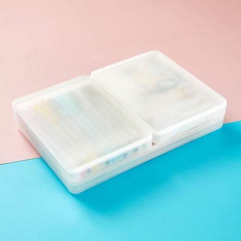 Spellbinders [ Stackable Medium & Large Set (3 Trays, 3 Lids) Craft STAX Storage, Clear...