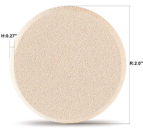 KOOBA 4pcs Round Makeup Sponges Supplement, Beauty Face Primer Compact Powder Puff, Blender Sponge Replacement for Cosmetic Flawless Foundation, S...