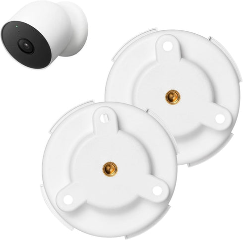 2Pack Mounting Plate Compatible with Google Nest Cam Outdoor (Battery) Camera, Replacement for Original Nest Cam Bracket, Wall Mount for Google Ne...