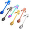 Cat Spoon Coffee Tea Spoon Set, ESRISE Stainless Steel Hanging Cup Teaspoons Demitasse Mini Long Cute Kitten Stirring Spoon for Dessert Drink Mixi...