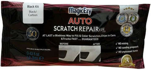 MagicEzy Auto Scratch RepairEzy - (Black Kit) Touch Up Paint for Car Scratches and Chip Repairs | All Makes and Models | No Need for Factory Color...