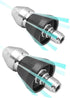 (2Pcs) Pressure Washer Sewer Jetter Nozzle with Stainless Steel, Durable Design Sewer Jet Nozzle,Pressure Drain Jetter Hose Nozzle,3/8'' Quickly C...