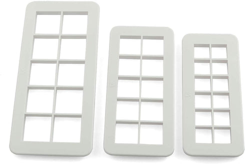 ZYAMY Square Biscuit Cutters Set, 3 Size (14.5cm x 1 + 15.5cm x 1 + 19.0cm x 1), Cookie Cutter Cake Fondant Cutter...