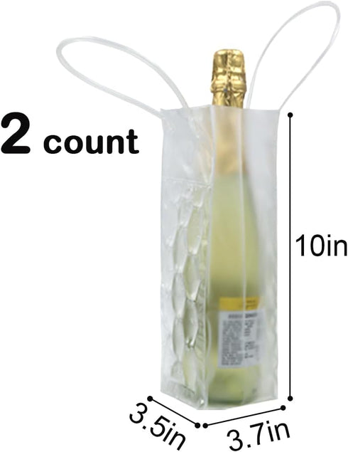 Wine Cooler Bottle Bag, Wine Chiller Bag, Rapid Ice Wine Cooler Plastic Beer Bag Outdoor...