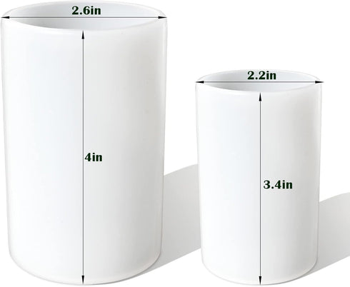 Cylinder Molds for Candle Making,4 Inch and 3.5 Inch Candle Making Molds Silicone,Large Pillar Silicone Molds for Aromatherapy Candles,Epoxy Resin...