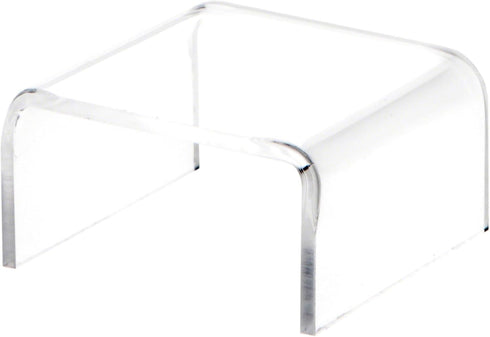 Plymor Clear Acrylic Short Square Display Riser, 1" H x 2" W x 2" D (3/32" thick) (6 Pack)...