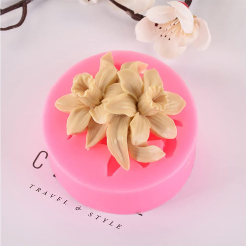 3 Pack Silicone Mold - 3D Flower Shapes: Rose, Peony & Round for Resin Candle & Soap Making...