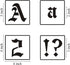 3 Inch Alphabet Letter Stencils for Painting - 70 Pack Old English Letter Stencil Templates with Numbers and Signs for Painting on Wood, Reusable ...