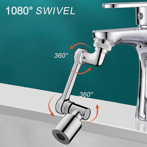 1080° Rotating Faucet Aerator Extender (Plastic) with Aerator Wrench - 22mm Inside Diameter Suitable for 20-24mm Faucets - Dual Models And Robotic...