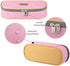 Pencil Case, Homecube Big Capacity Pen Bag Makeup Pouch Durable Students Stationery With Double Zipper, Pink...