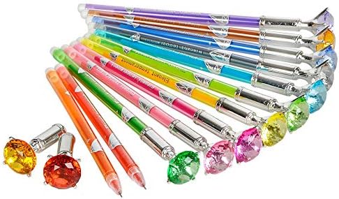 7" DIAMOND Shaped Multicolor Ink GEL PEN (24 PACK) For Writing, Drawing, Notes...