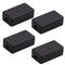 Fielect 1.89 x 1.02 x 0.61 inch Junction Box ABS Plastic Dustproof Universal Electrical Project Enclosure Black 4Pcs...