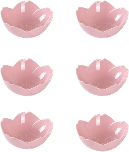 Chic Glossy Sakura Shaped Sauce Dish Sushi Dipping Bowls Appetizer Plates Porcelain Serving Dish Seasoning Dish 3''...