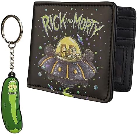 RICK AND MORTY Card Wallet and Keyring Set for Men Teenagers - Card Slots ID Pocket Groot Mens Wallet - Gifts for Men...