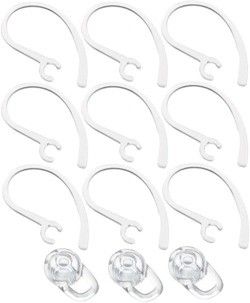 Universal 9 Piece Small Earhooks w/Replacement Earbuds Ear Gels Tips for Voyager Edge Wireless Bluetooth - Clear...