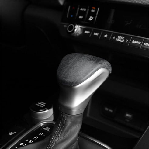 Matte Wood Grain Style ABS Car Gear Shift Knob Cover Trim Shifter Lever Handle Protective Sticker Compatible with KIA Telluride 2020-2024 Accessor...