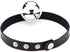 Multicolor PU Simulated Leather Silver-tone 4cm Large Bell Pendant Neckband Choker Necklace...