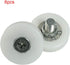 Drawer Bearing 6PCS 19mm White Round Flat Nylon Pulleys Positioning Rollers with Screws File Cabinet Wheels...