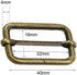 Slide Belt Keeper 1" 1.25" Movable Bar Slider Strap Adjuster Rectangle Strap Keeper Purse Making (Antique Brass) (1.25" x 20 pcs, Antique Brass)...