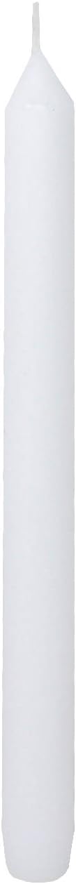Rambue White Dinner Table Candle 9.5 inch Long Dripless Smokeless Burn 8 Hours in Your Candlesticks -10 Pack Candles...