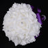 Wedding Bouquets for Bride white, Wedding Bouquet Bridesmaid?Bridesmaid Holding Flowers for Wedding Decoration (Purple+White)...