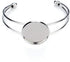 MIAO JIN 10 Pcs 25 mm Adjustable Round Cabochon Bezel Tray Blank Bangle for Crafting DIY Bracelets Making(Silver)...