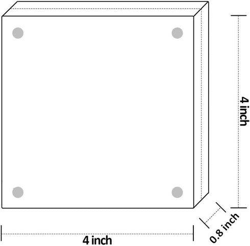 NIUBEE 4x4 Picture Frame, Acrylic Photo Frame 20% Thicker Block, Clear Frameless Acrylic Frames Double Sided?Magnetic frames for Desktop...