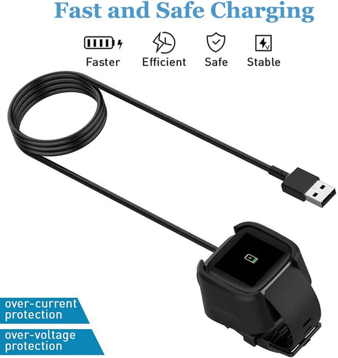 Compatible with Fitbit Versa 2 Charger (Not for Versa/Versa Lite), Charging Dock with USB Cord for Versa 2 Health & Fitness Smartwatch Charge Cabl...